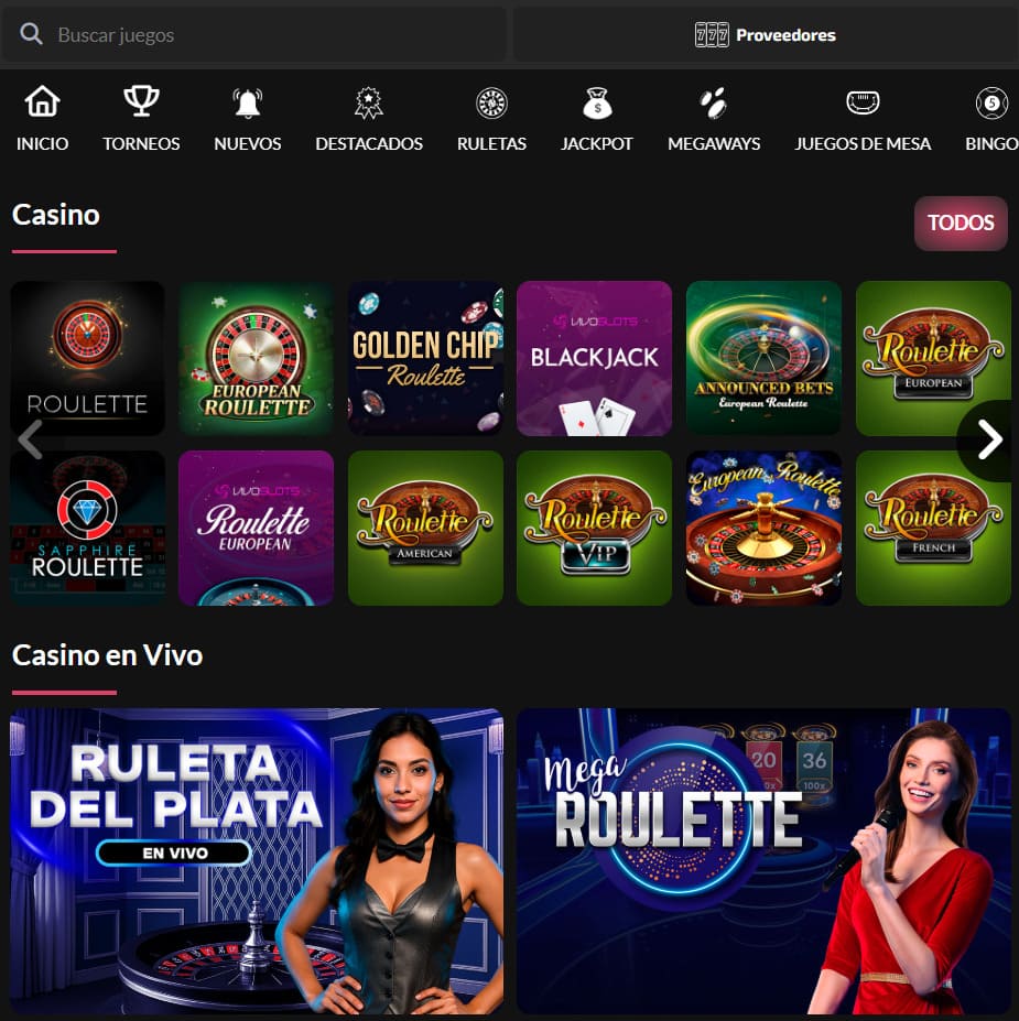 Live Casino móvil Argentina 